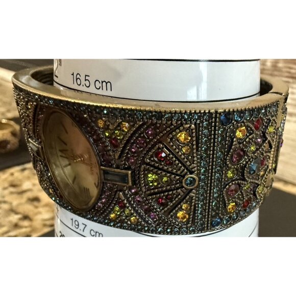Heidi Daus Hinged Cuff Wristwatch Rhinestones main image 5
